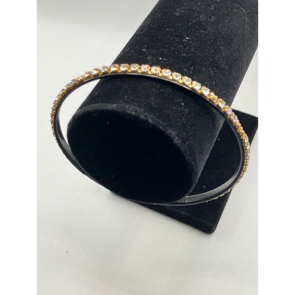 Rhinestone Tennis with Black Bangle Bracelet! - Picture 4 of 7
